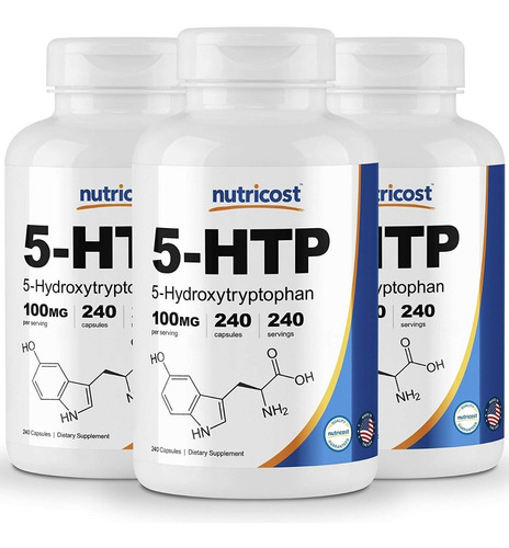 5htp 100 Mg X 240 Triptofano Precursor De Serotonina Usa