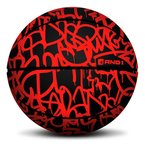 Balón And1 Xcelerate Graffiti Basketball Rojo