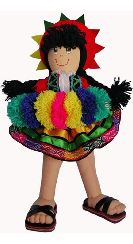 Artesanía Peruana -muñeca Oriunda De Cuzco