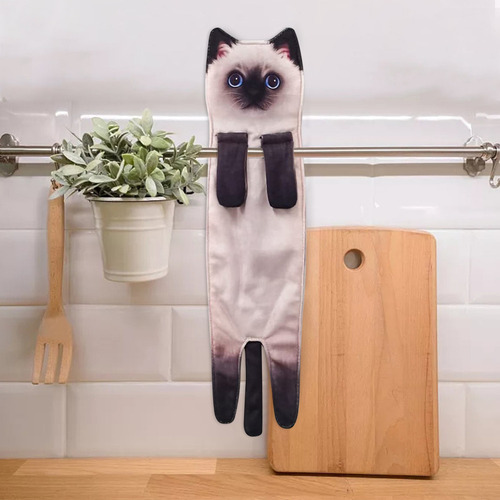 Toalla De Mano Para Baño Y Cocina Con Diseño De Gatos