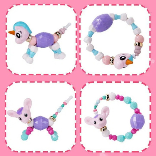 8pcs- Pônei Pulseira Colar Boneca Móvel Decoração