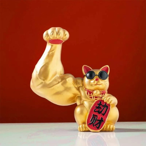 Gato De La Suerte Musculoso