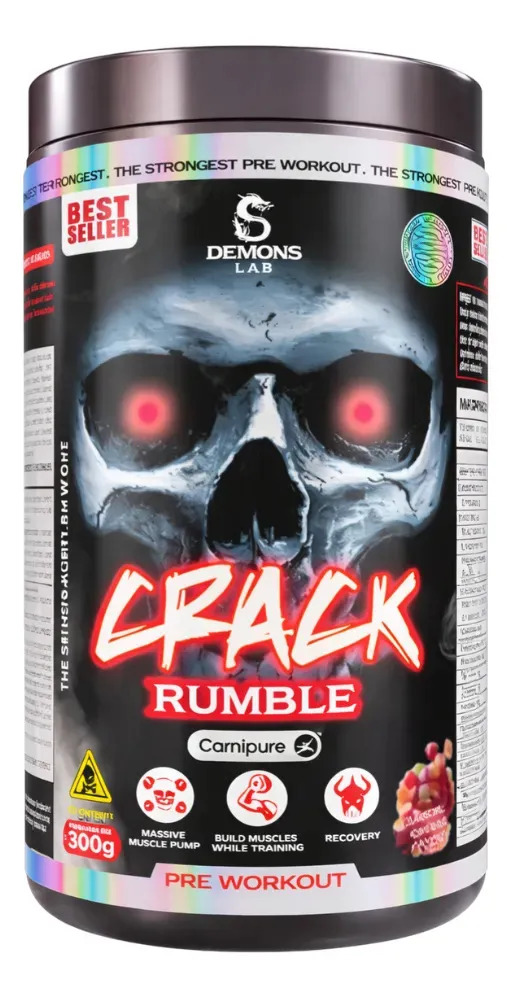 Suplemento em pó Demons Lab Psychotic Pré Treino Crack Popping Candy 300g x 300g