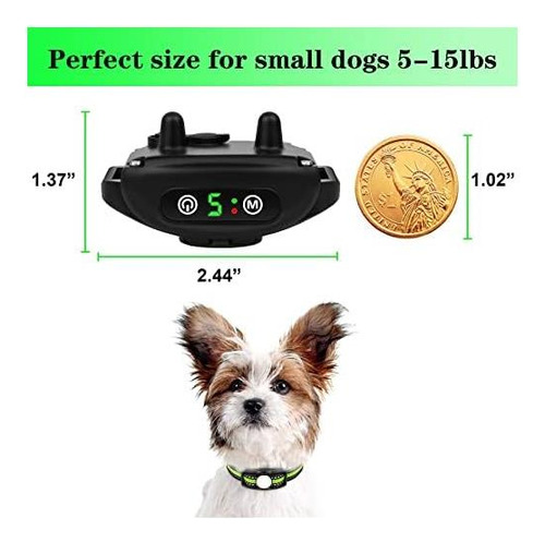 Collar Vibrador Antiladridos Para Perros Pequeños 2,3-6,8 Kg