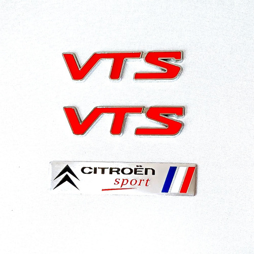 Kit Emblemas Insignias Metal Vts + Citroen Sport Saxo Xsara