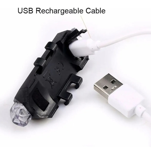 Luz Led Bicicleta Recargable Usb Colores Alta Potencia