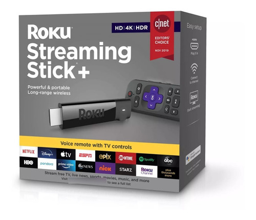 Roku Streaming Stick+ Plus 4k Control Voz