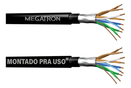 Cabo Utp Ftp Cat5e Externo Blindado 100m 100% Cobre Montado