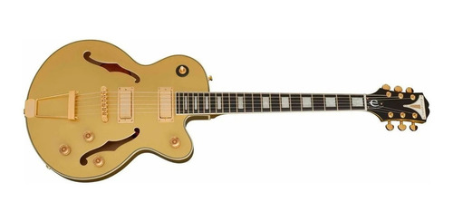 Imagen 3 de 4 de Guitarra eléctrica Epiphone Original Collection Uptown Kat ES archtop de arce/álamo topaz gold metallic metalizado con diapasón de ébano