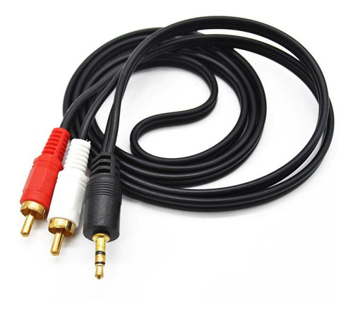 Imagen 1 de 8 de Cable Auxiliar Audio Estéreo Plug 3,5mm A 2 Rca Pc Cel Envío