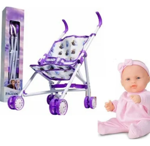 Juguete Cochecito Cuna Bebe Muñeca Frozen Disney Babymovil