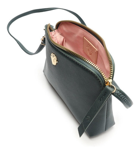 Imagem 4 de 4 de Bolsa Pequena Feminina Tiracolo Pin Verde - My Shoes