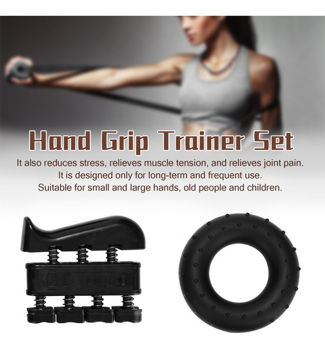 Juego De Entrenador De Agarre De Mano, De Goma, 5 Pzs.