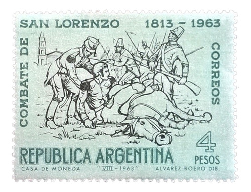 Argentina Fauna, Sello Gj 1262 San Lorenzo 1963 Mint L13577