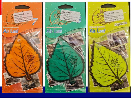 Imagem 7 de 7 de Kit 10 Aromatizante Folha Árvore Air Leaf New Scent- Sortido