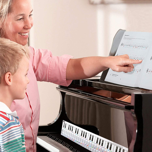 Cuadro De Notas De Piano Y Teclado Guía Para Niños Y Princip Color