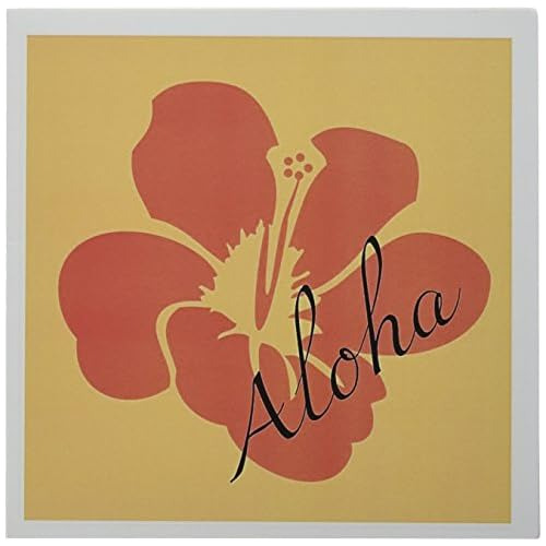 Tarjetas De Saludo Hawaianas Estampado   De Aloha Peach...