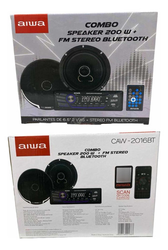 Combo Radio Aiwa Con Bluetooth Y Usb + Parlantes Aiwa 6 PuLG