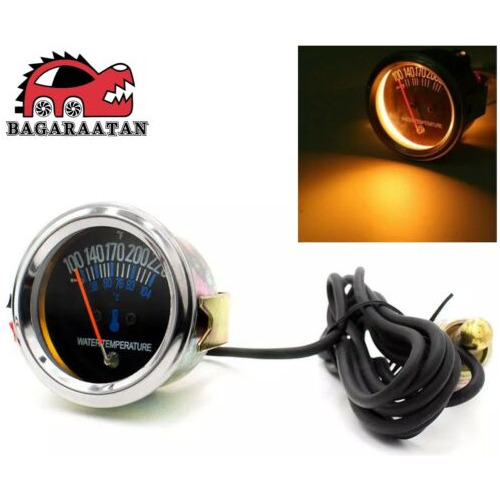 2'' 52mm Mechanical Black Metal Pointer Water Temp Tempe Uux