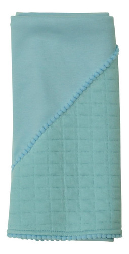 Kit 2 Mantas Bebê - Algodão Egípcio E Matelassê - Azul Claro