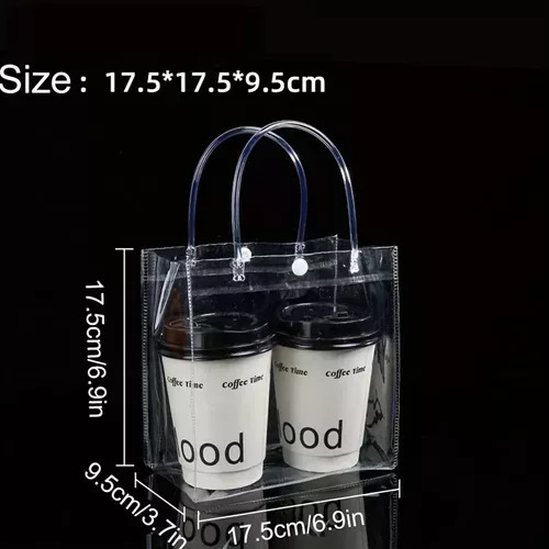 Bolsas De Regalo Transparentes Con Asas P/recuerdos, 40 Pzas