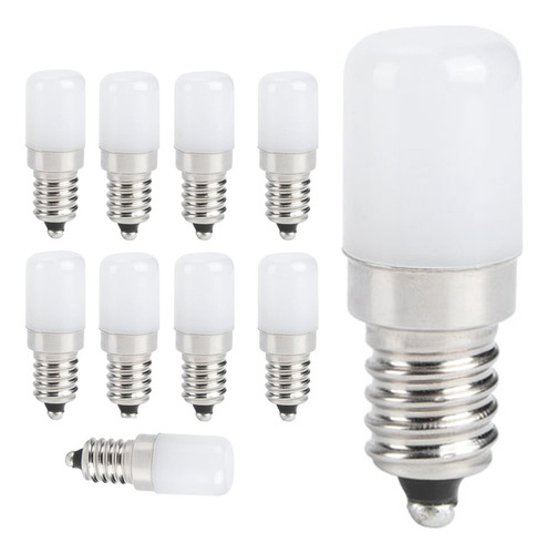 10 Bombillas E14 De 1,5 W, Luz Blanca Cálida Para Candelabro