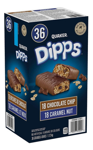 Quaker Dipps Granola Protein Bar Barras De Proteinas 36 Unid