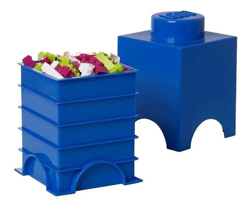 Lego Bloque Apilable Contenedor Storage Brick 1 Blue