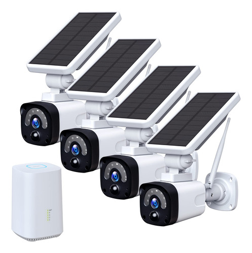 100% Libre Cables: Camara Seguridad Solar 3 Mp Estacion Base