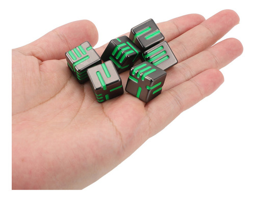 Juego Dados Metal De 6 Piezas Con Estuche De Almacenamiento