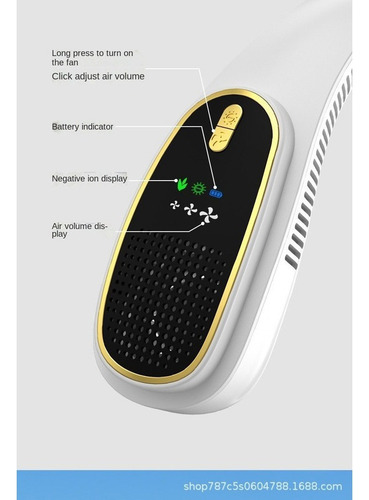 Usb Abanico Portátil Cuello Ventilador Sin Aspas 4000ma