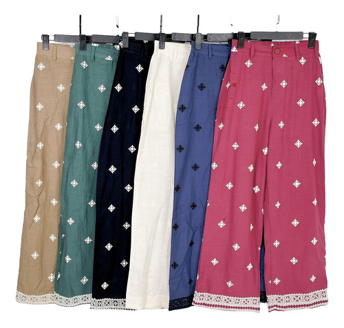 Pantalón De Vestir Mujer Recto Tiro Alto Elástico Cintura