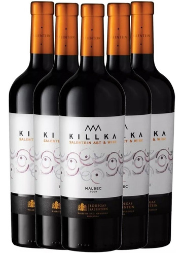 Vino Killka Malbec 750ml Botella Tinto Bebidas Caja X6 Pack