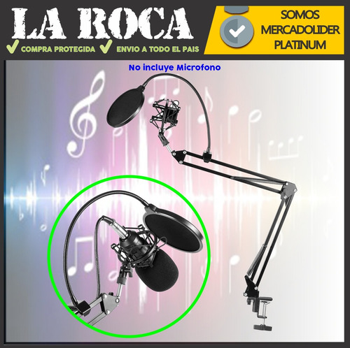Kit Brazo Articulado + Filtro Anti Pop + Araña + Pipeta