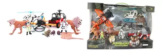 Playset Grande Animales 3 Modelos Con Figuras Y Vehiculos