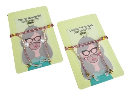 Imagen 4 de 4 de Cuelga Gafas Cuelga Tapabocas Cadena Accesorio Liviano