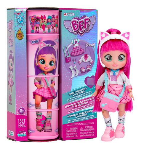 Cry Babies Bff Daisy Fashion Doll Con 9+ Sorpresas Que Inclu