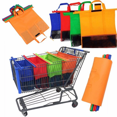 Set 4 Bolsas Organizadoras Supermercado Compras / Pix
