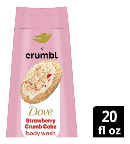 Bodywash Crumbl Dove Strawberry Crumb Cake 20 Oz Strawberry Crumb Cake
