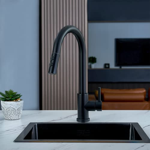 Grifo De Cocina Negro, Grifos De Cocina Con Rociador Despleg