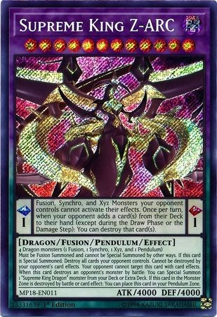 Rey Supremo Z-arc Secret Raro Yugioh