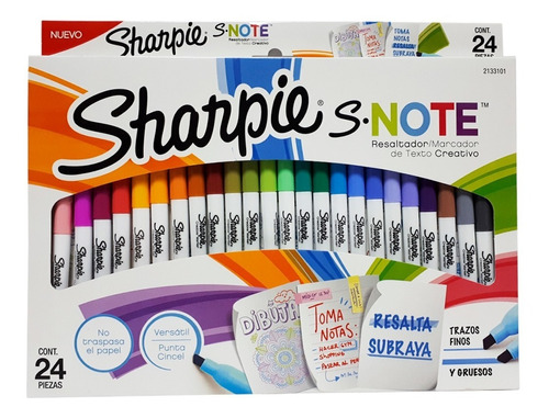 Marcadores Sharpie S-note Set 24 Piezas Resalta Y Subraya  