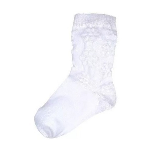 Medias Con Bordados Para Niñas Socks Blanco