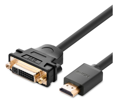 Cabo Adaptador Vídeo Ugreen Hdmi Macho P/dvi Fêmea Preto