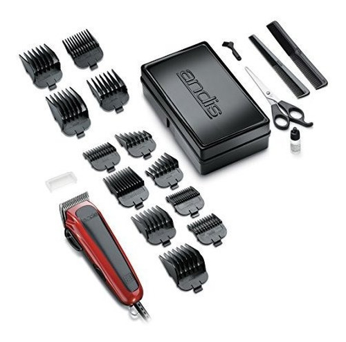 Kit De Corte De Pelo De 20 Piezas Andis Easy Cut, Rojo - Neg