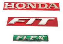 Comprar Kit Emblemas Letreiro Honda + Fit + Flex - 2009 Em Diante
