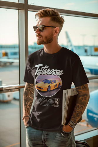 Playera Ferrari Testarossa 100% Algodón | Forjado Autos