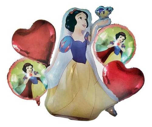 Globos Blanca Nieves Kit 5pz 