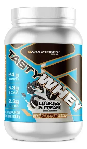 Tasty Whey 3w Gourmet 900g Adaptogen Proteina Wpc Wpi Wph Sabor Biscoitos Recheados