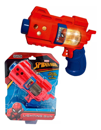 Pistola Spiderman C/luz Y Sonido Lighting Gun Ditoys 2561